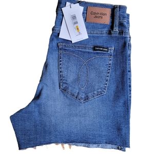 🌟 NWT CALVIN KLEIN Denim Trend High Rise Women's Size 29 Jean Shorts